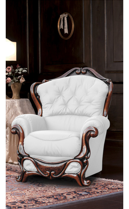 Dodgson Faux Leather Armchair, White