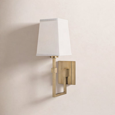 Trenton Single Light Glass Dimmable Armed Sconce