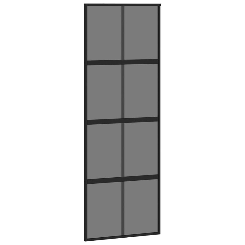 Alishlyn Metal Sliding Door, 205cm H x 76cm W x 5cm D, Black