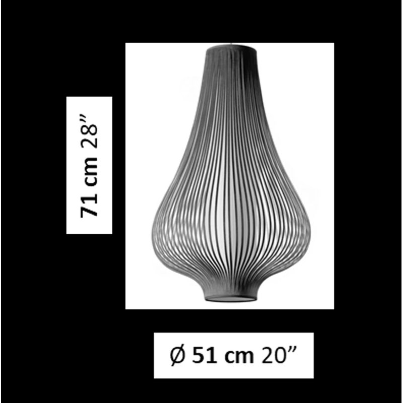 Blossom Table Lamp, Dark Gray, 28" H x 20" W x 20" D