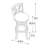 Hypatos Swivel Upholstered Faux Leather Counter Stool with Solid Wood Frame