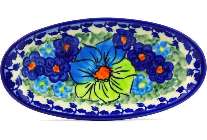 Polish Pottery Stoneware Condiment Server