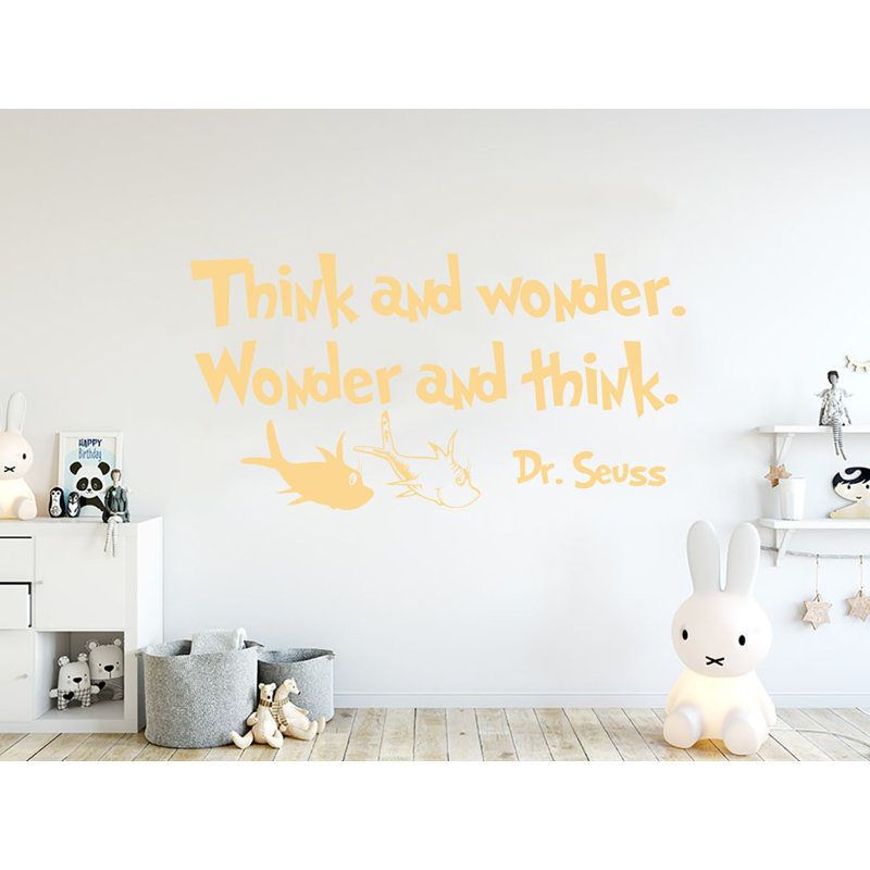 Adhésif décoratif «Think and Wonder», Crème
