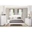 Grand lit blanc en similicuir pour tête de lit tapissier - Opulence-92753910-92753913