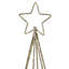 Arbre de Noël en forme de cône de Noël 17,5 "à lumières B / O scintillantes dorées - lumières blanc chaud