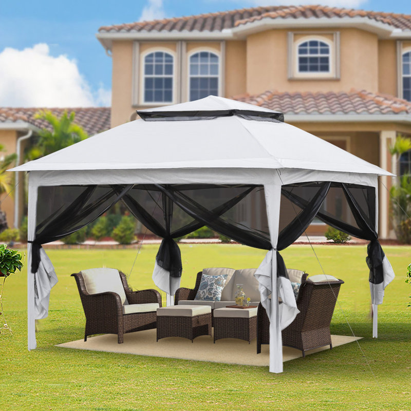 Athelene 3m x 3m Metal Pop Up Gazebo, White