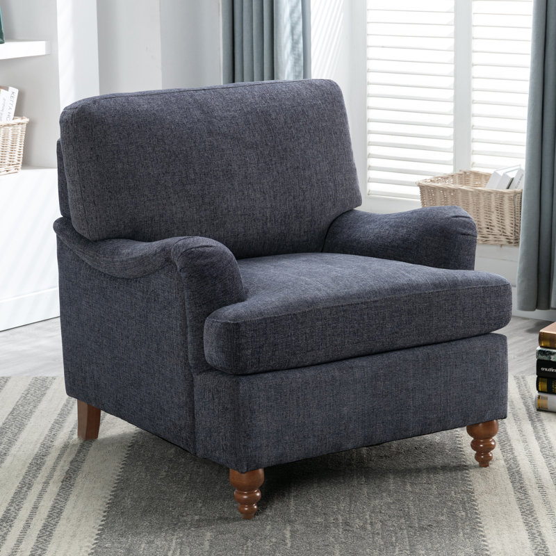 Courchevel Upholstered Accent Chair, Navy