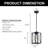 1-Light Dimmable Lantern Pendant Light-228291366