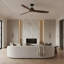 Visual Comfort Fan Collins Smart 70 Indoor Ceiling Fan with Threaded Downrod, Natural Honey blades and Handheld Remote-1277752163-1277752160