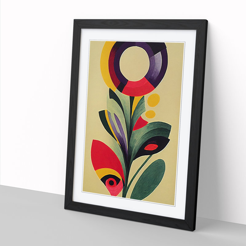 Ballymena Iris Flower Abstract 1 Piece Wall Art, 34cm H x 25cm W x 2cm D, Walnut