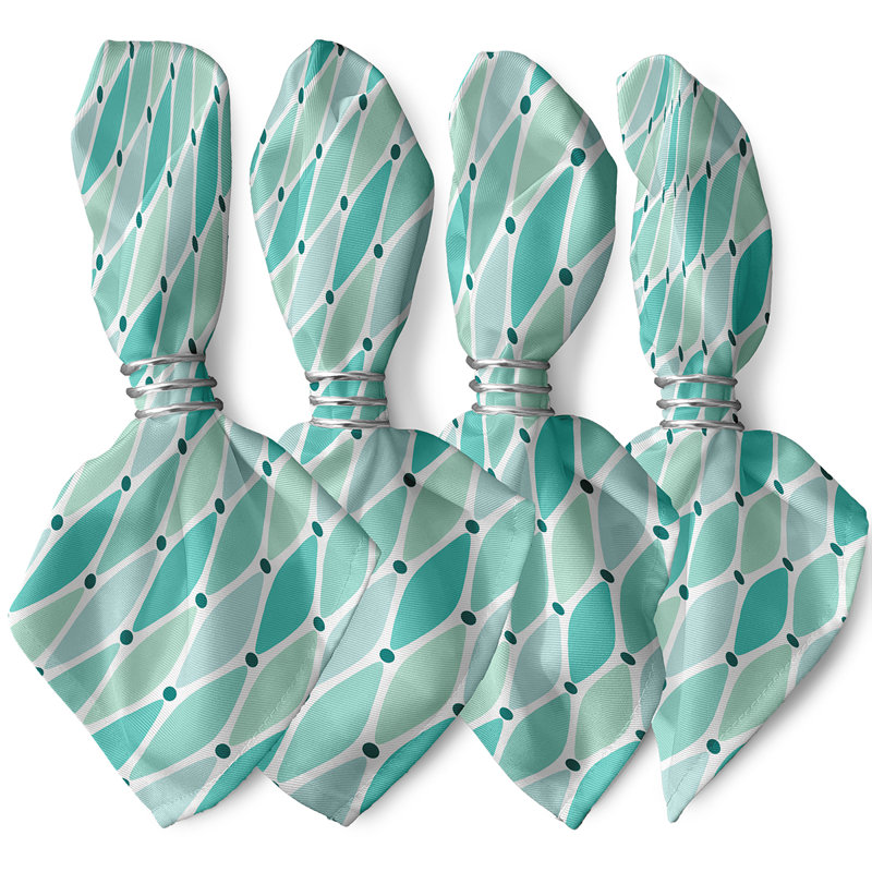 Lateisha Wavy Napkins, Aqua