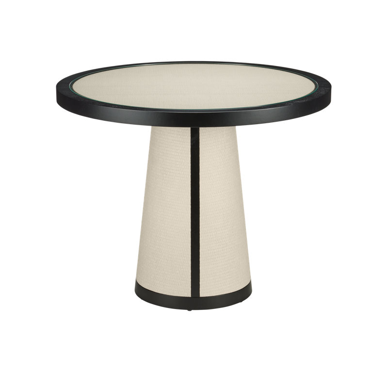 Deanna Raffia Entry Table, 30" H x 38" W x 38" D