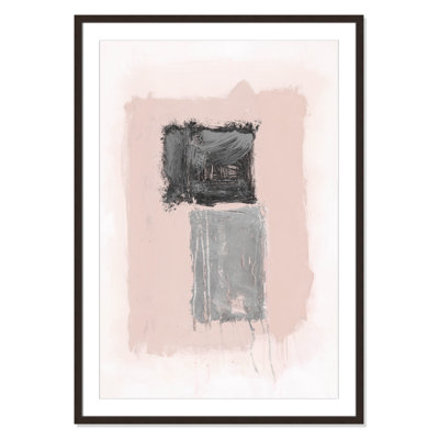 Pink, Black and Silver Shimmer II Print
