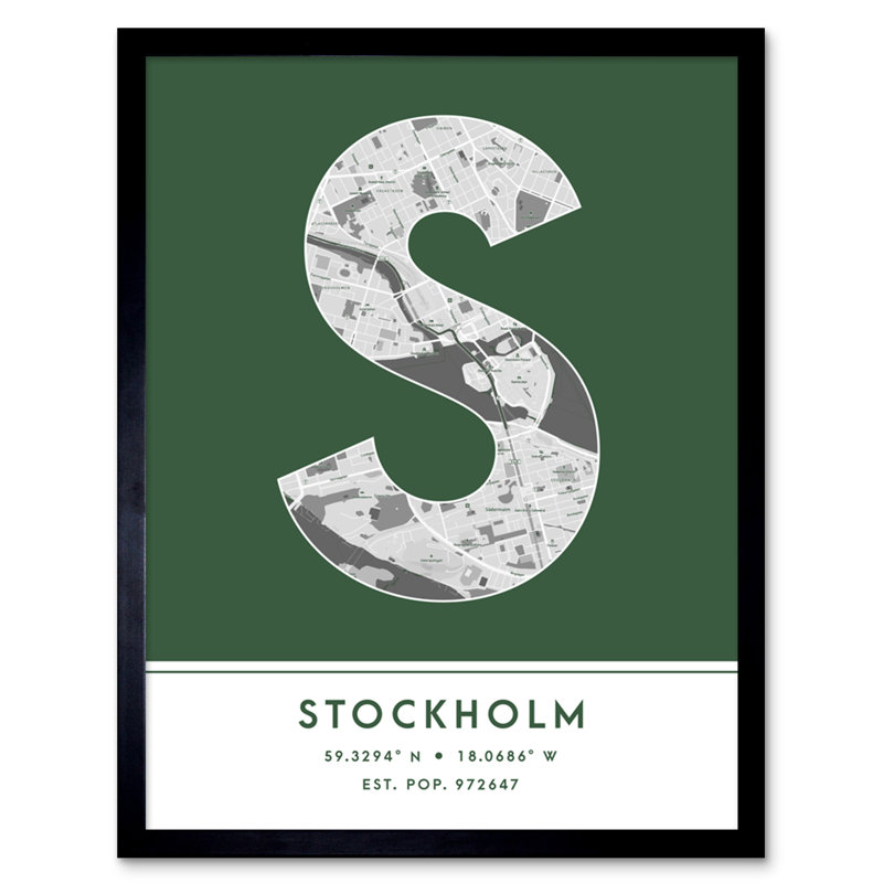 Stockholm Green - Single Picture Frame Typography