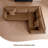 98.4" Wide L-Shaped Corduroy Sectional Corner Sofa Couch With 2 Pillows-1087240405