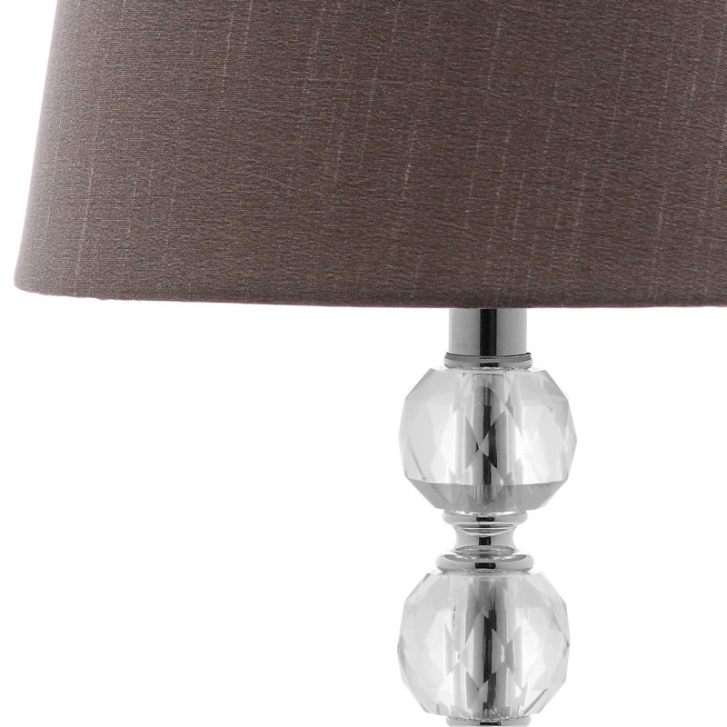 Nola Crystal Table Lamp, Gray