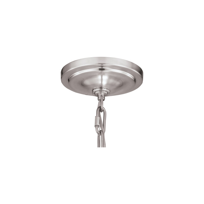 Claudio 1 - Light Single Pendant, Brushed Steel, 13.38" H x 6.5" W x 6.5" D