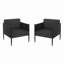 Fauteuil club d'extérieur 2 pièces