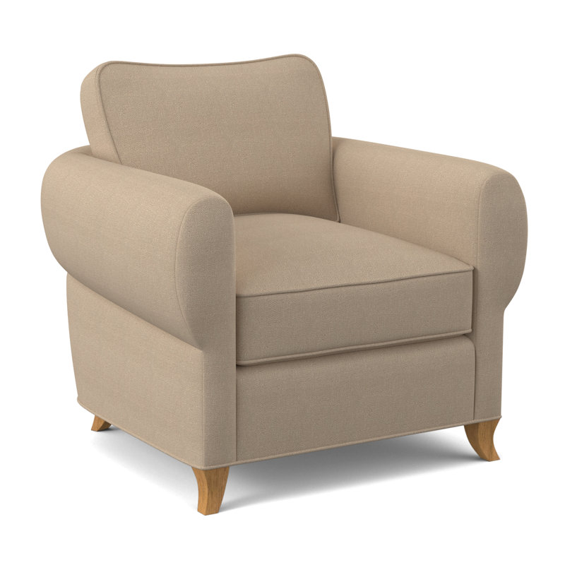 Cocoon Sunbrella® Boucle Armchair, Venice Navy 100% Polyester, Amber