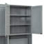 Lit escamotable simple simple avec placard, tiroirs et bureau - gris (OLD SKU: LP000595AAE-1)