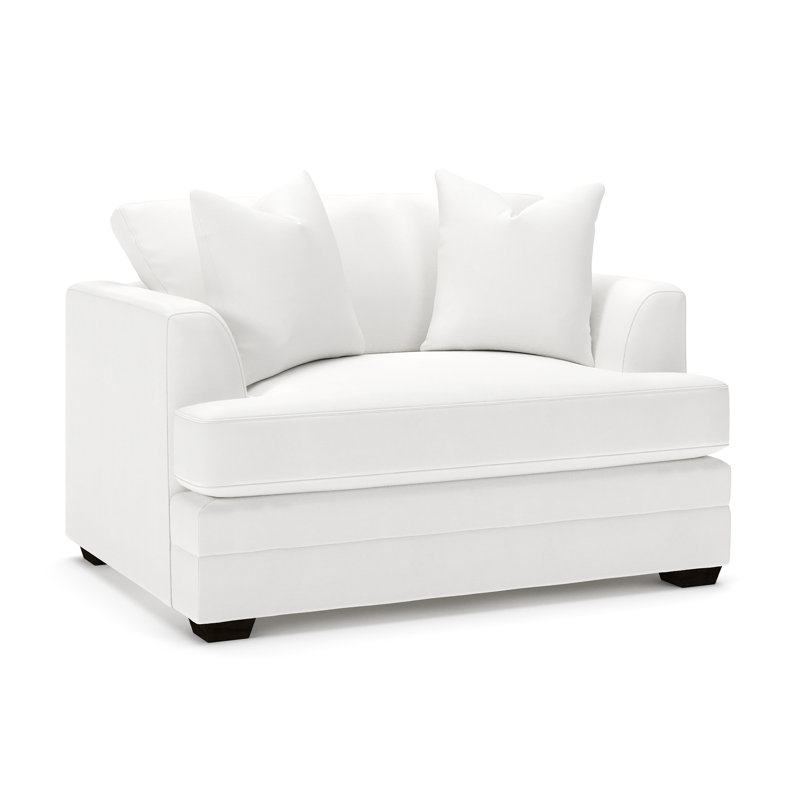 Edan Upholstered Chair And A Half, Bayou Off White Canvas
