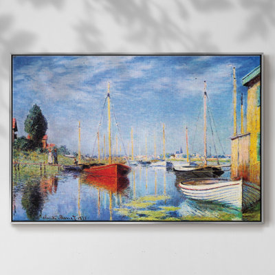 Impression sur toile, "Pleasure bateaux at Argenteuil" par Claude Monet