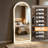 Full-Body Mirror, Arched LED Mirror With Adjustable Color Temperature And Brightness, Available For Floor-Standing Or Wall-Mounted Installation, Suitable For Bedrooms, Dressing Rooms, And Living Rooms-71412310