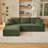 L-Shaped Cloud Sectional Sofa with Deep Seat and No Assembly Required-1834390779