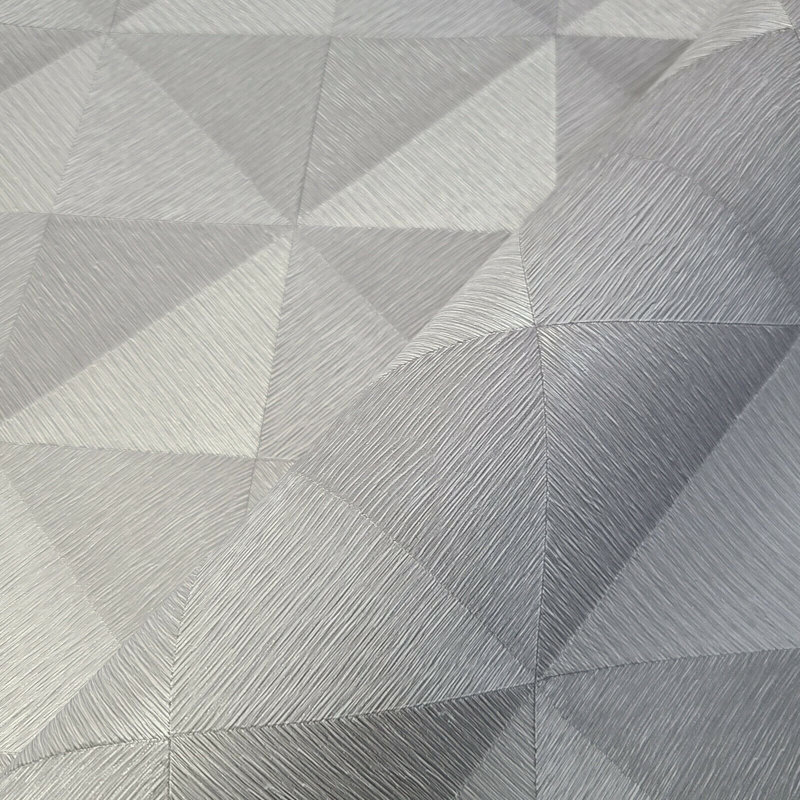Rouleau de papier peint Kia-leigh, Argent/Gris