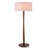 61'' Modern Walnut Wood Column Floor Lamp with White Linen Drum Shade, Minimalist Standing Lamp, cULus Certified for Living Room Side Tables, Bedroom Corners, Home Offices or Study Rooms-330006599