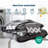 Sleep Zone Oversize king Size Grid Cutting Craft Comforter Set 3 Pieces for All Season 120 x 96 Dark Grey-116794282-116794281