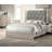Contemporary 1Pc Finish California King Size Bed Bedroom Furniture  Tufted Design Headboard Rubberwood 1Pc Bedframe