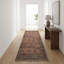 Tapis traditionnel terre cuite / moutarde antidérapant lavable à la machine-986370651