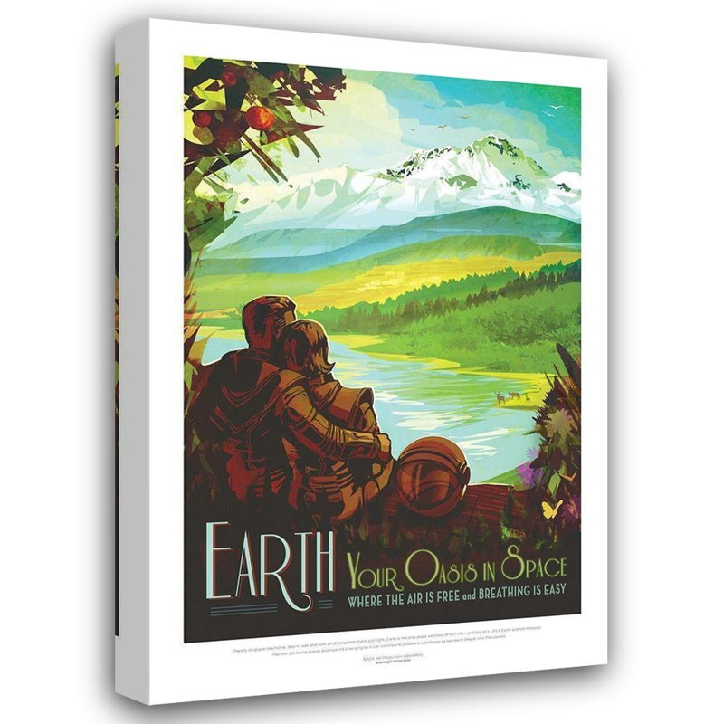 Art sur toile tendue Lark Manor JPL Gallery: Earth, Your Oasis In Space, H 48 po x l 33 po