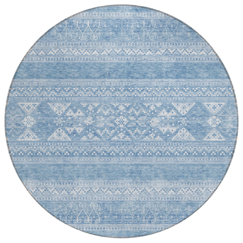 Tapis rond ivoire rond 8 pi Southwestern