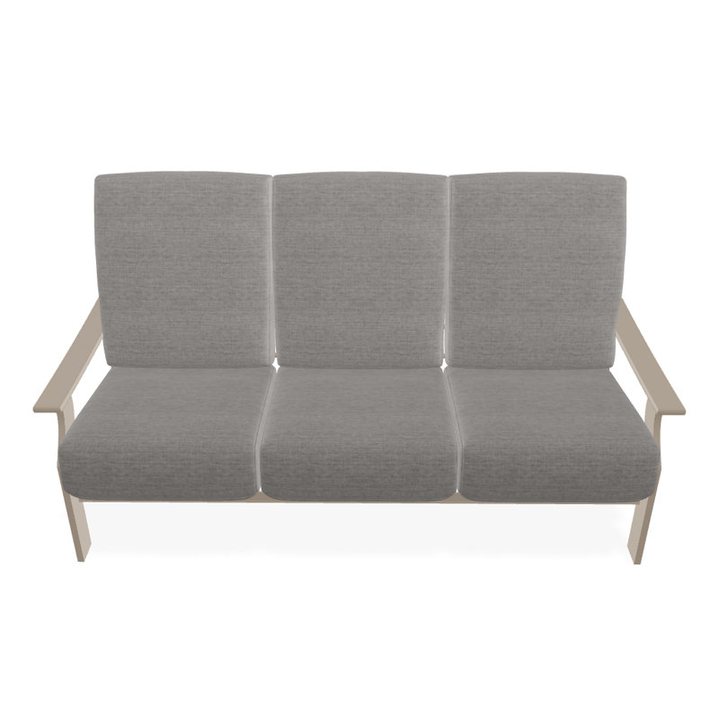 St. Catherine 74'' Wide Patio Sofa with Cushions, Desert, Canvas Granite Sunbrella® Canvas
