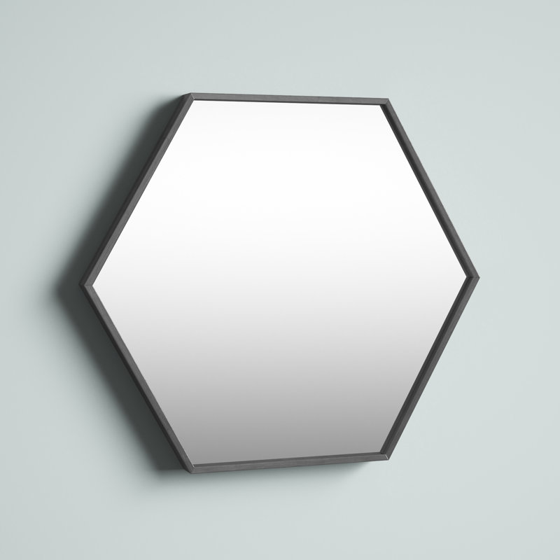 Miroir décoratif Logsdon, Argent foncé, 25 po x 22 po