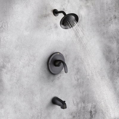 Robinet de baignoire et de douche à poignée simple avec valve brute