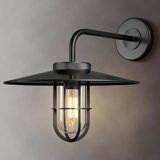 Farmhouse Wall-mounted Geometric Black Outdoor Lighting for Front Porch