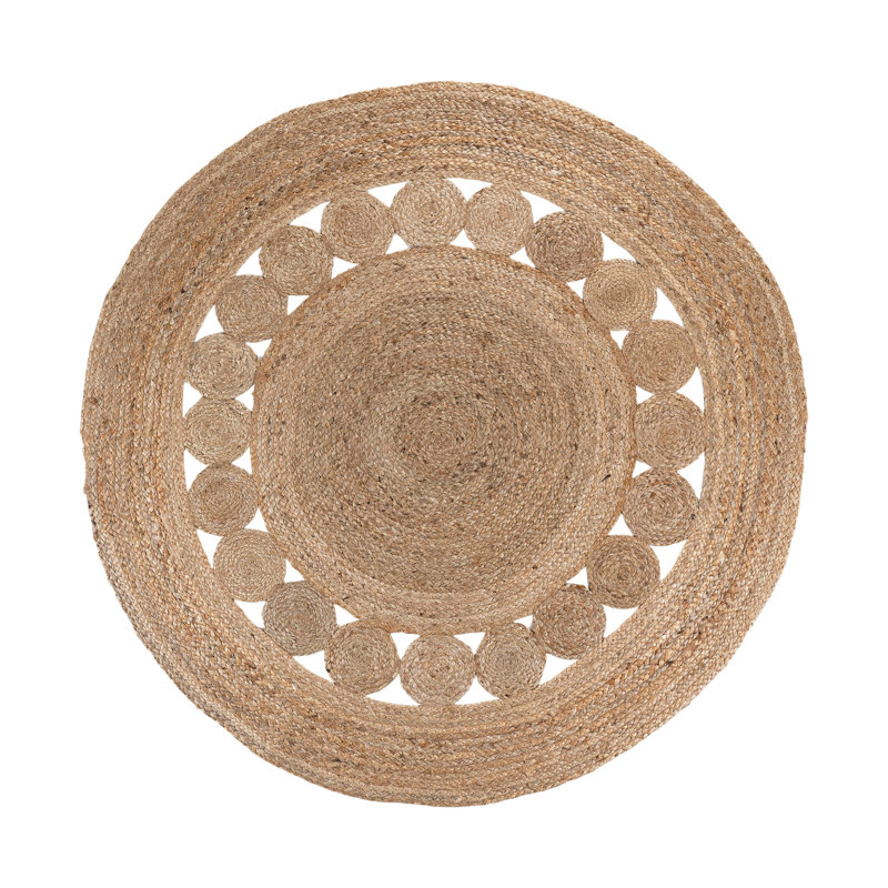 Round Hussey Solid Colour Hand Woven 150cm X 20cm Area Rug