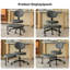 Chaise de bureau ergonomique multi-positions à pieds croisés pour adultes