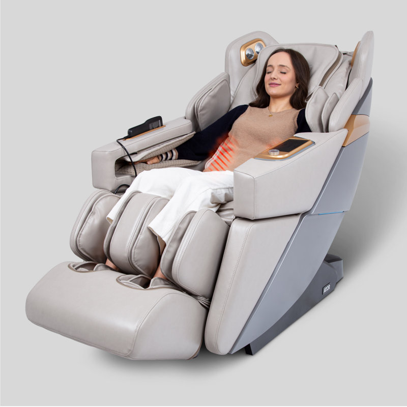 Black & Brown Faux Leather 3D Massage Chair with Heat