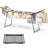 Metal Folding Clothes Drying Rack, Retractable Large Capacity Drying Rack Clothing, 21.9"W x 100"L x 39"H Laundry Hanging Rack-1246755562