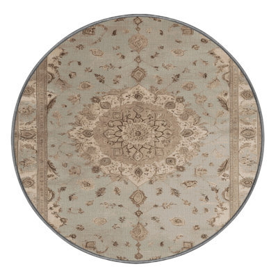 Machine Washable Tabriz Gray Area Rug