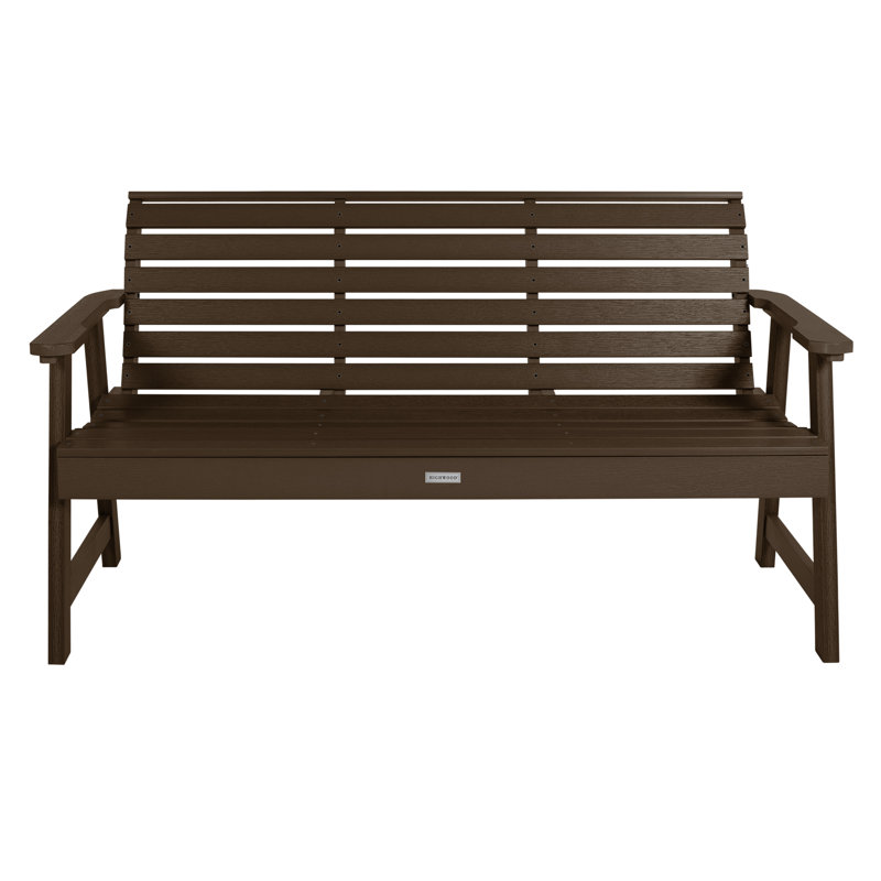 Banc de jardin en plastique Midwest, H 35 po x l 64 po x P 25 po, Gland de chêne vieilli