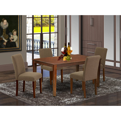Maribeth 5 - Piece Rubberwood Solid Wood Dining Set by Alcott Hill
