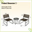 Ensemble 3 pièces de mobilier de patio