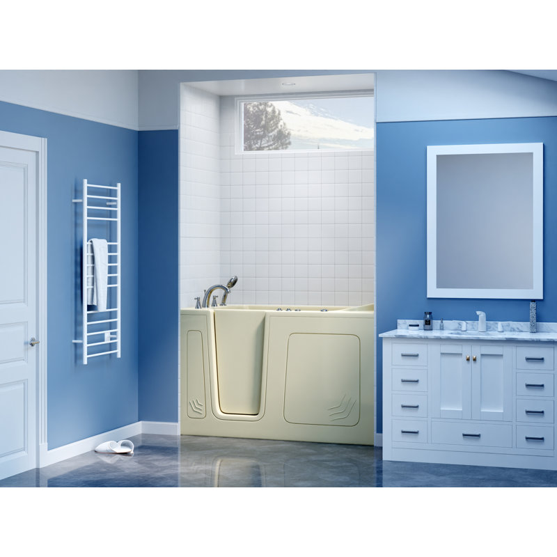 Therapeutic Tubs 32 po. X 60 po. Baignoire tourbillon à remplissage rapide avec drain rapide alimenté en biscuit, Gauche