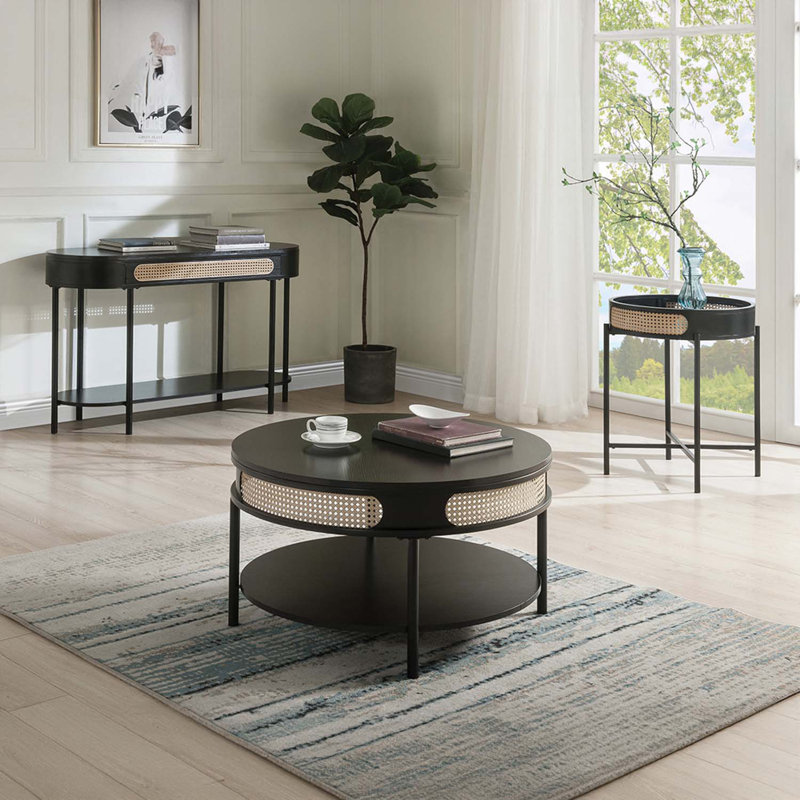 Table de bout Colson, finition noire