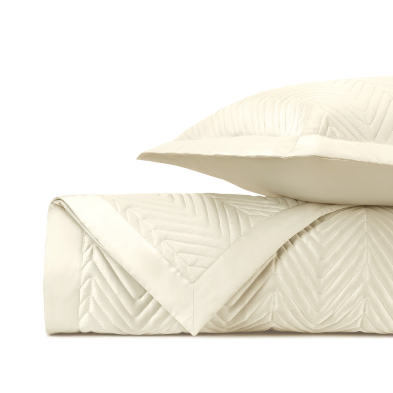 Charleston Egyptian Certified Cotton Quilt, King Quilt, Ivory